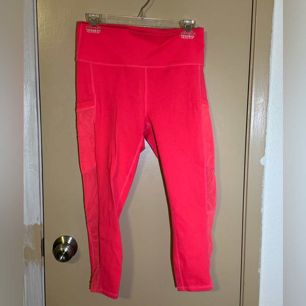 NEON Pink Fabletics Powerhold Leggings